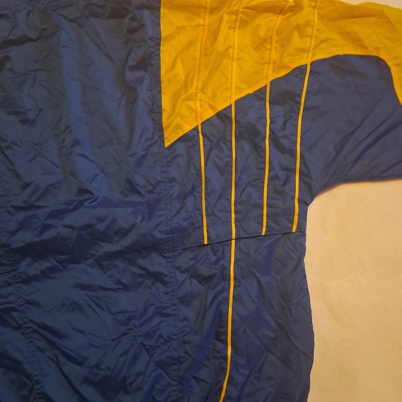 Jordan Boys Small Retro Full Zip Windbreaker Jacket Blue Yellow 23 - Picture 9 of 12